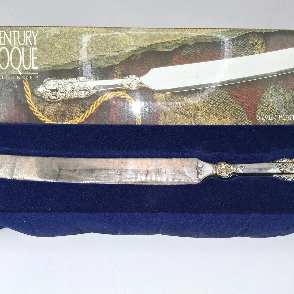 Fancy Silver Plate Wedding Cake Knife